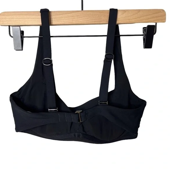 Athleta Square Neck Bra Cup Bikini Top Black Size 32 B/C Swim Wear - Picture 6 of 10